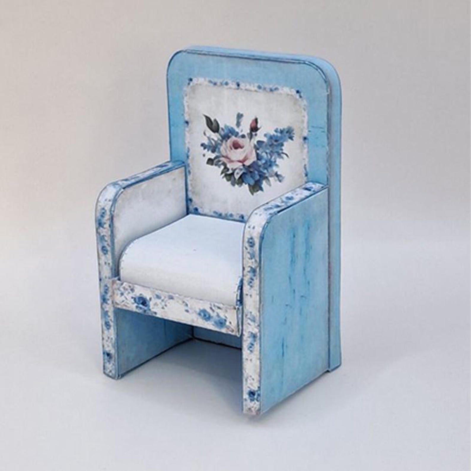 Mini Chair PDF Pattern, Dollhouse Furniture Template, 3D Paper Craft ...