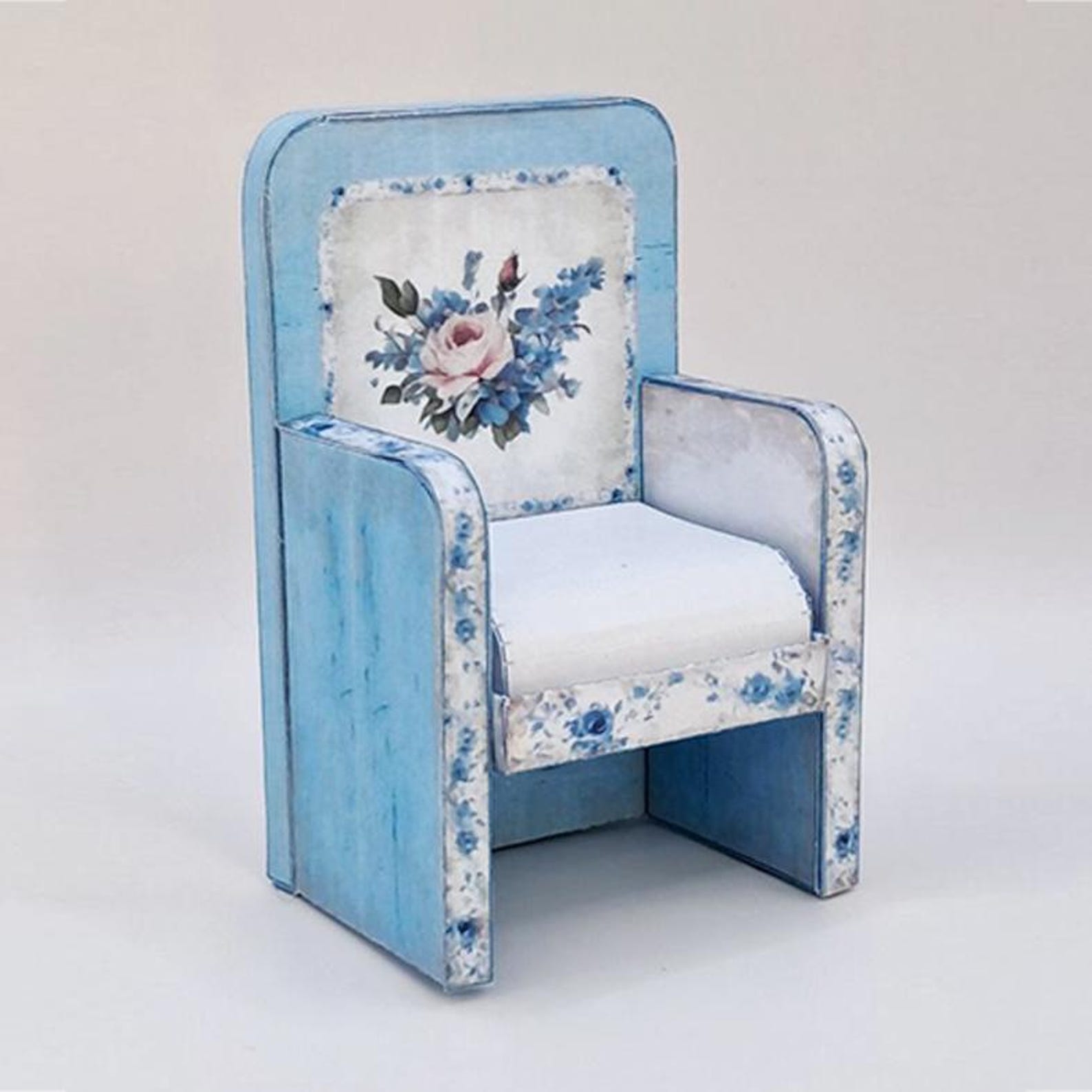 Mini Chair PDF Pattern, Dollhouse Furniture Template, 3D Paper Craft ...