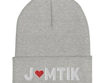 Jesus Loves Me Beanie: Hypoallergenic Cuffed Acrylic Knit