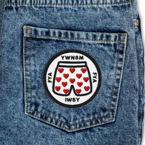YWNBM Heart Boxers Embroidered Patch | DCC Inspired 3 Inch Iron On Patch | LitRPG Fan Gift