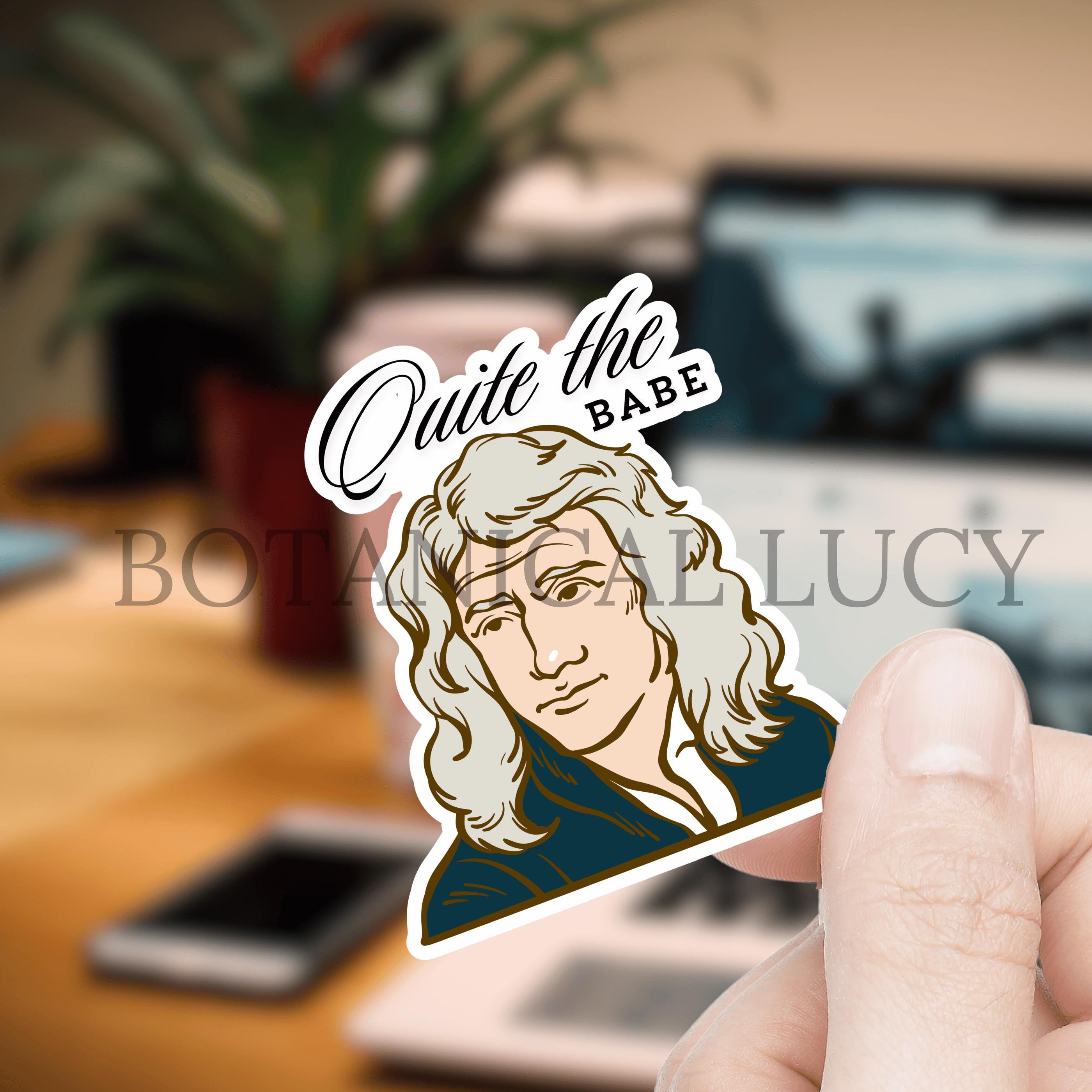 Isaac Newton Vinyl Decal Sticker - Science Gift - Etsy