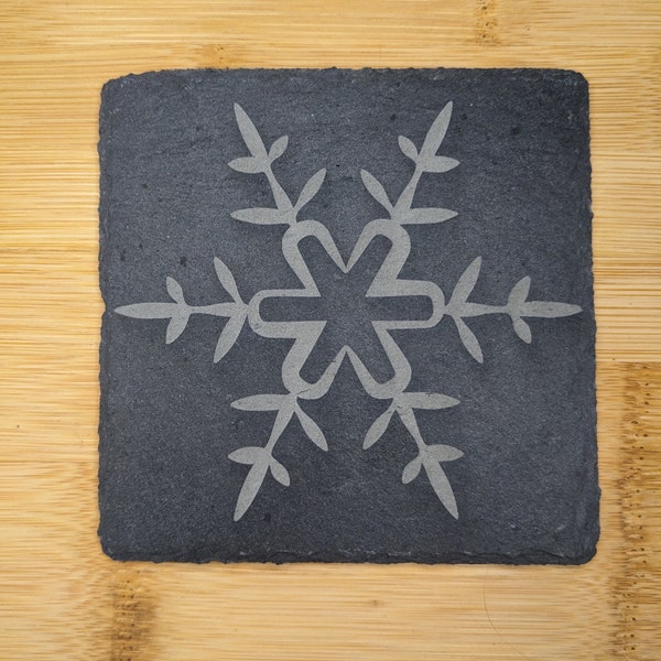 Snowflake Slate Coaster