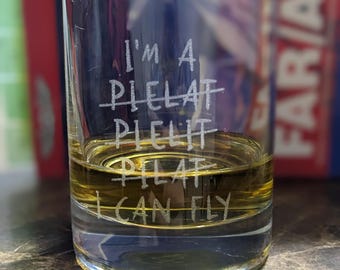 I Can Fly – Laser-Engraved Pilot Glass