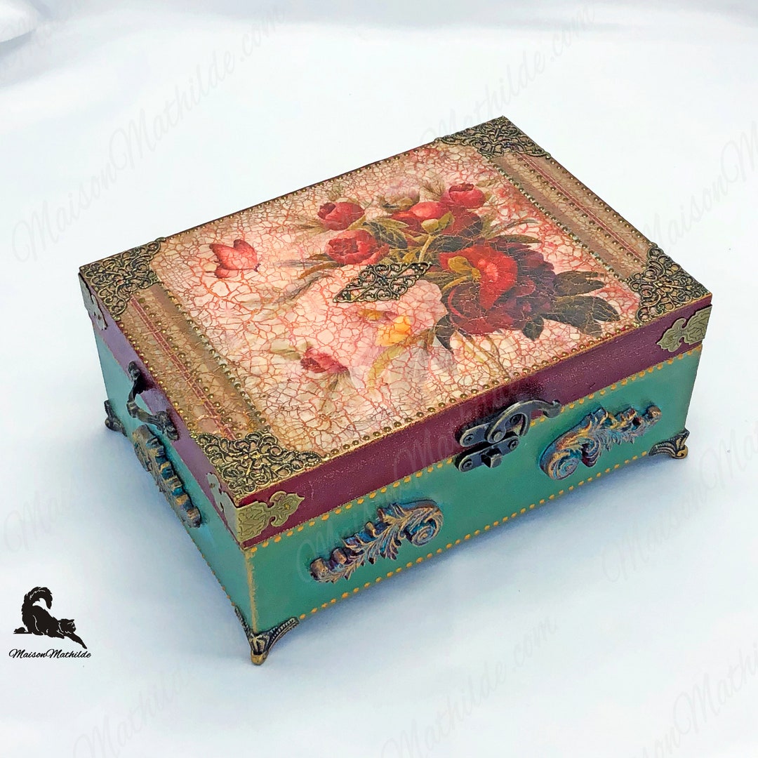 Pill Box Recipe Box Dice Box Treasure Chest Tissue Box Cover Etsy