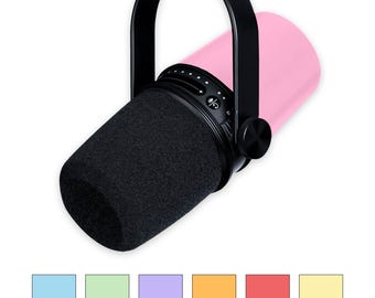 Pastel Colors Shure MV7 Microphone Skin Wrap Decal Sticker | Custom Microphone Cover Pastel Pink, Purple, Blue, Green