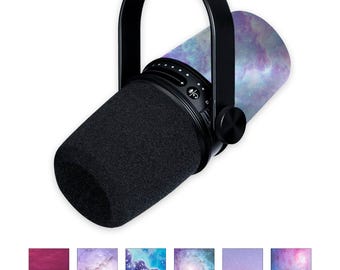 Cosmic Galaxy Shure MV7 Microphone Skin Wrap Decal Sticker | Custom Microphone Cover Outer Space Galaxy Nebula Theme
