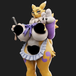 Cake Renamon | Female Furry Fox | Furry Mom | 3D printed | GarageKit | by AnyoneNSFW