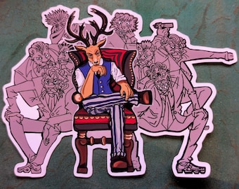 Louis & Shishigumi Stickers | Furry | Beastars