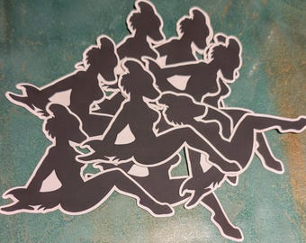 Juno Siloutte Sticker | Yiffy | Furry | Beastars | by ZourLimonz