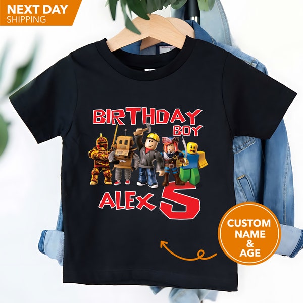 Custom Birthday Boy Shirt | Family Birthday Shirts | Birthday Tshirt | Bday Family Tee | Video Game Matching Birthday| Birthday Robots Shirt