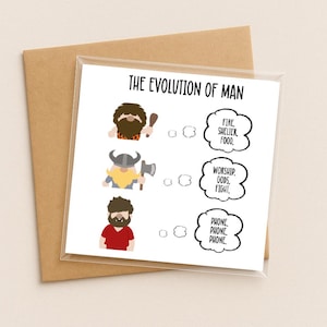 Funny Modern Man Birthday Card For Phone Addict | Tech Obsessed Card