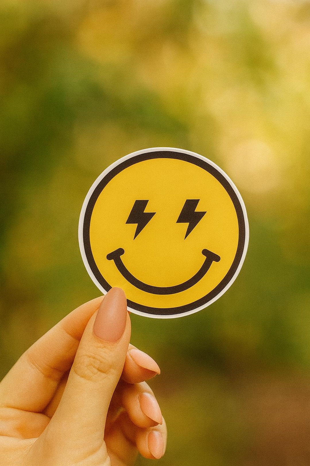 90s Rave Smiley Face Sticker: Weatherproof Vinyl Decal - Etsy