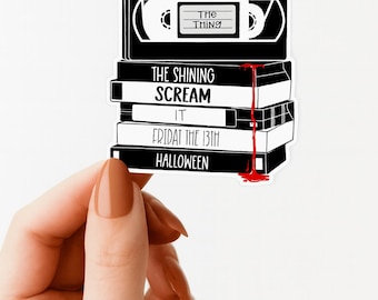 Horror VHS Tape Sticker: Retro Slasher Horror Movie Decal