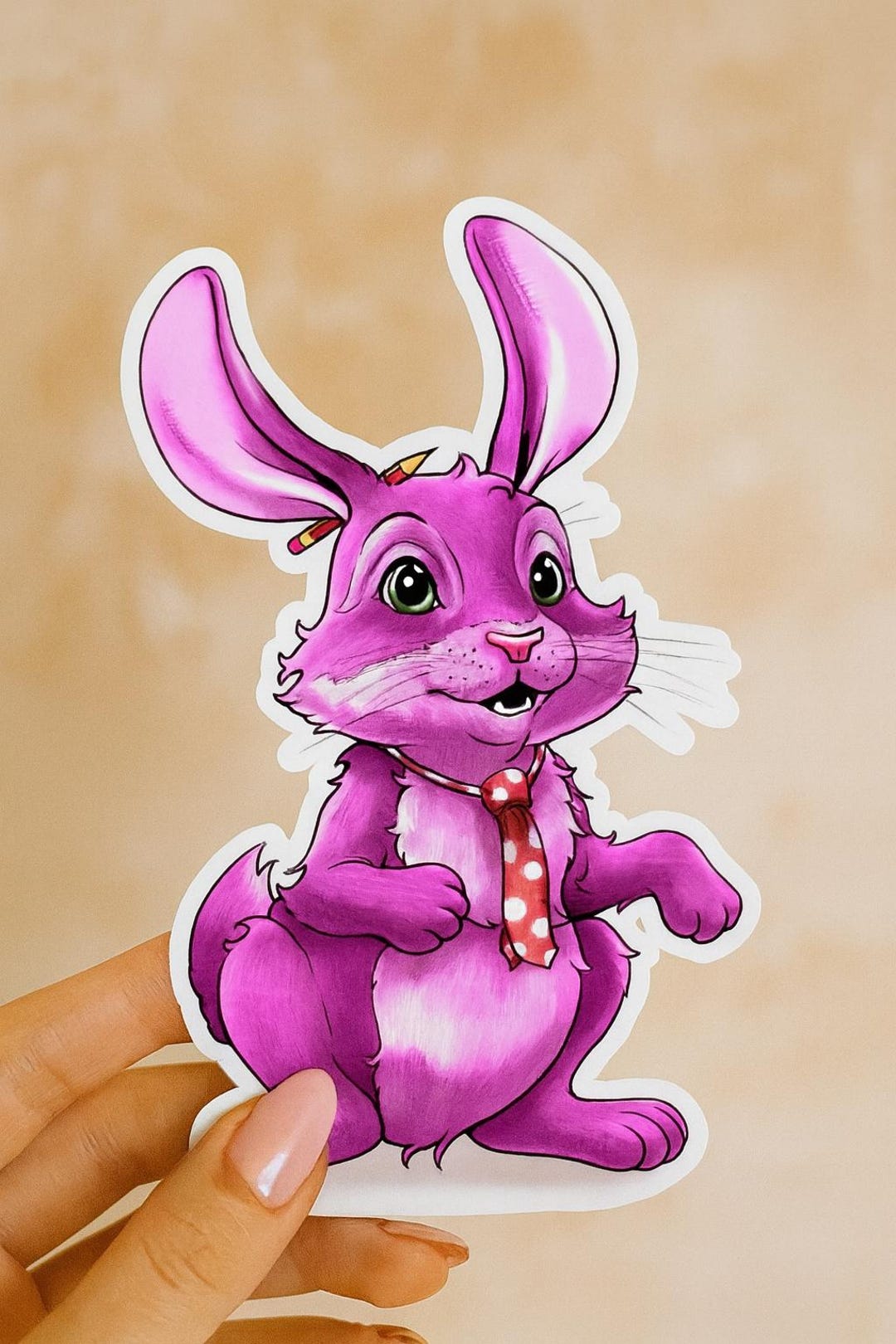 Purple Rabbit Sticker - Bunny Decal - Etsy