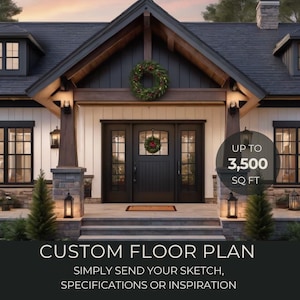 Custom FarmHouse Floor Plans, House Floor Plans, Floor Plan, Custom Floor Plan from Drawing, Modern FarmHouse, Barndominum Floor Plan