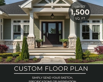 Custom Floor Plans, House Floor Plans, Floor Plan, Custom Floor Plan from Drawing, Floor Plan Modern, Tiny Home Floor Plan, Farmhouse Plan
