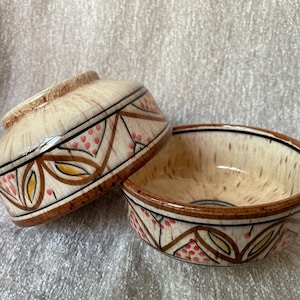 Ciotola / ciotola in ceramica / ceramiche dipinte a mano / ceramiche marocchine / ciotola in ceramica fatta a mano / ceramica fatta a mano / design unico / 12 x 6 cm