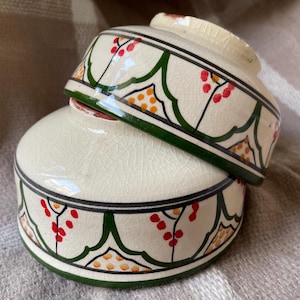 Ciotola / ciotola in ceramica / ceramiche dipinte a mano / ceramiche marocchine / ciotola in ceramica fatta a mano / ceramica fatta a mano / design unico / 12 x 6 cm