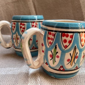 Handbemalte Marokkanische Kaffeetasse: Handgemachte Keramik Teetasse