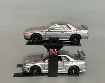 Elevador de coches de fundición a presión - Elevador de diorama de coches modelo GTR - Elevador a escala 1.64 para 2 coches