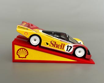 Rampa para Shell - Soporte de rampa Hot Wheels - Soporte de exhibición de rampa - Exhibición de rampa de modelo a escala 1/64