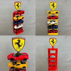 Stand for 10 Cars - Ferrari Car Display Stand - 1/64 Scale Model Car Display - Ferrari  Diecast Stand - Hot Wheels Car Display Stand
