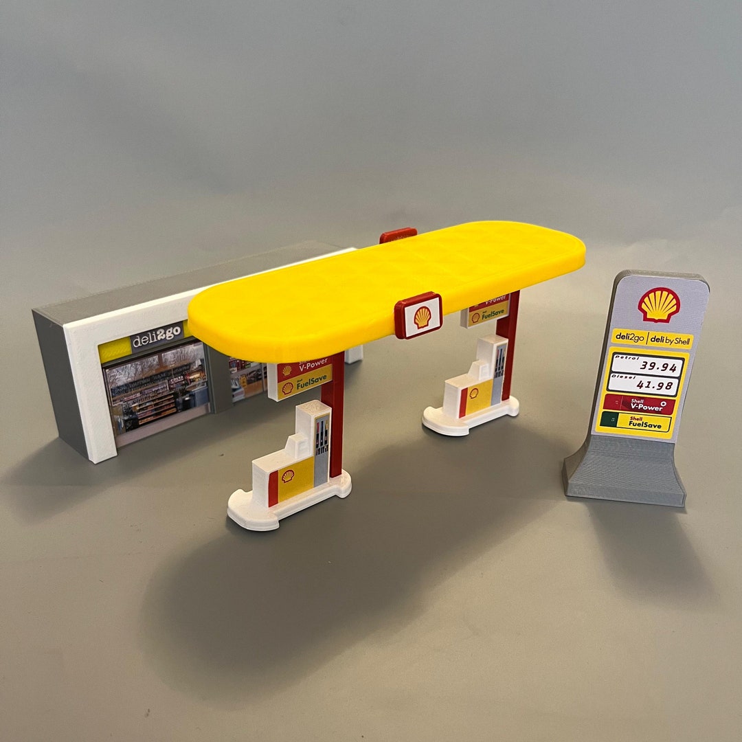 Shell Fuel Station Diorama Fuel Station Display 1.64 Scale Etsy Denmark
