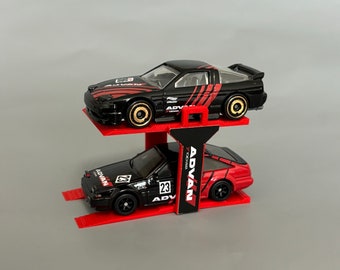 Elevador de coches de fundición a presión - Elevador de dioramas de coches Advan Model - Elevador a escala 1.64 para 2 coches