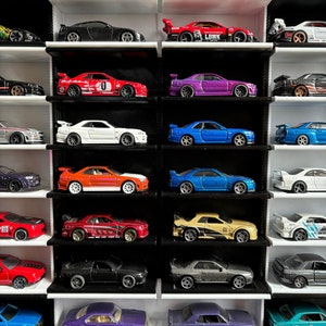 Wall Shelf for Hot Wheels - Wall Shelf for 10 Cars- Stand for 10 Cars - Hot Wheels Car Display Shelf - 1/64 Scale Model Car Display