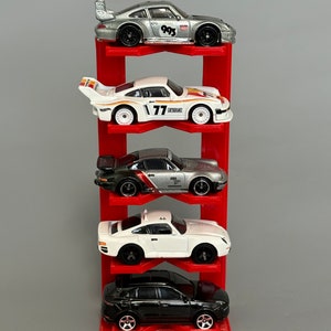 Stand for 5 Cars - Hot Wheels Car Display Stand - 1/64 Scale Model Car Display - Diecast Stand