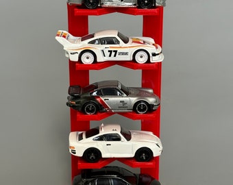 Expositor para 5 coches - Hot Wheels - Expositor de coches a escala 1/64 - Soporte de fundición a presión