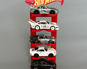 Expositor para 5 coches - Hot Wheels - Expositor de coches a escala 1/64 - Soporte de fundición a presión