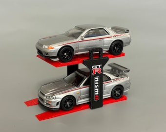 Elevador de coches de fundición a presión - Elevador de diorama de coches modelo GTR Nismo - Elevador a escala 1.64 para 2 coches