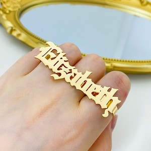 Fake gold 4 finger ring sales