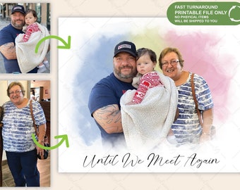 Add Deceased Loved One To Picture, Add Person To Photo, Combine Photos, Custom memorial gift, Gift for Dad Mom, Merge Pictures