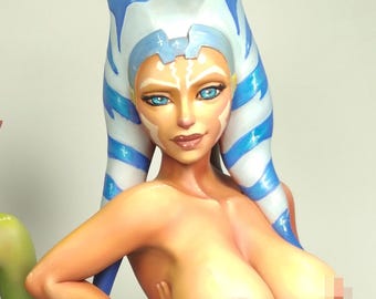 Orange Alien from Star Loves, bust and full  figure \ Made to order custom hand painted sculpture