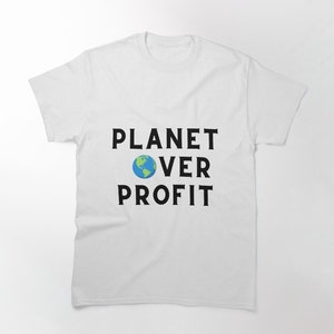 Planet Over Profit, Environmental protection t-shirt design, PNG, PDF, JPG, Digital Download