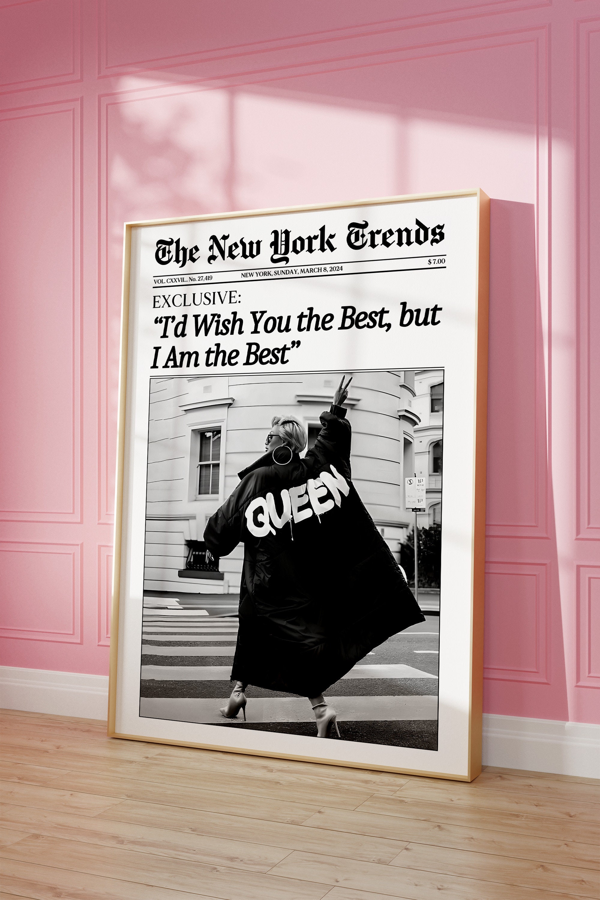 vintage L.G.B news paper design タンクトップ vintage L.G.B news