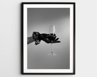 Kobieta Pijąca Czerwone Wino Sztuka Ścienna, Czarno-Biały Wydruk, Zdjęcie Wino Vintage, Plakat Feministyczny, Sztuka Alkoholowa, Wydruk Na Wózku Barowym, Dekoracja Ścienna Retro