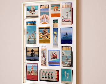 Vintage Summer Matchbox Print, Summer Coastal Print, Beach Print, Trendy Matches Poster, Retro Matchbook Wall Art, Instant Digital Download