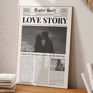 LANCO Greatest Love Story Grey Heart Song Lyric Wall Art Print