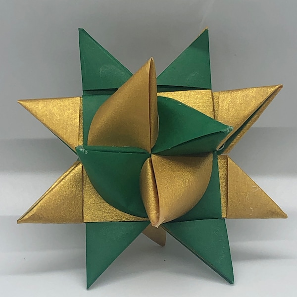 6 Handmade Froebel German Paper Stars