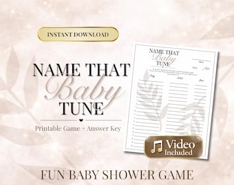 Name That Baby Tune Game | Baby Shower Music Quiz (Neutral Theme)