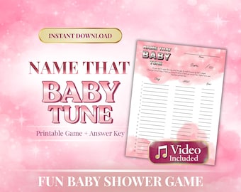 Name That Baby Tune Game | Baby Shower Music Quiz (Pink Theme)