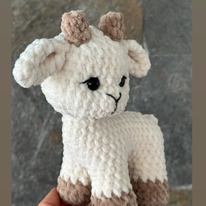 Gehaakt amigurumi-geitpatroon, pluche dierenspeelgoed (Engelse pdf-instructies)