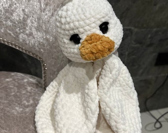 Patrón de ganchillo PATO. Pato Amigurumi. Juguete de peluche. Peluche. Instrucción en inglés con muchas fotos del proceso. Un poco de costura. Fácil