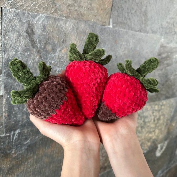 Strawberry. Amigurumi. Crochet pattern. Valentine's gift. PDF pattern in English. Amigurumi food. Plush toy. LEVEL: EASY