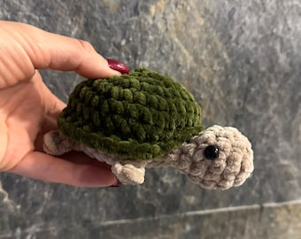 VIRKMÖNSTER "Sköldpadda". Engelskt PDF-mönster. Amigurumi-leksak. Gosedjur. Sömnadsfria. Present till bebis.