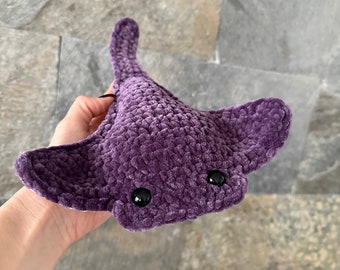 CROCHET PATTERN Stingray. Ray. Pacific disc ray. PDF pattern. Amigurumi. No sew. English instructions with photos. Size 22x28cm/8,9x11 inch