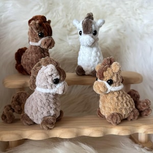 CROCHET PATTERN &quot;Little Horse&quot;. English PDF pattern. Amigurumi toy. Plushies. Stuffed animals. No-sew baby gift toy.